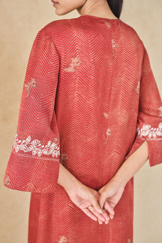Roisin Handcrafted Ajrakh Co-ord - Red, Red, image 7